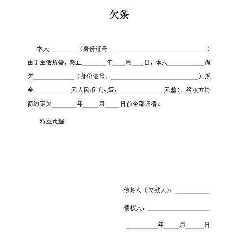 个人欠条图片(个人欠条怎么写图片)