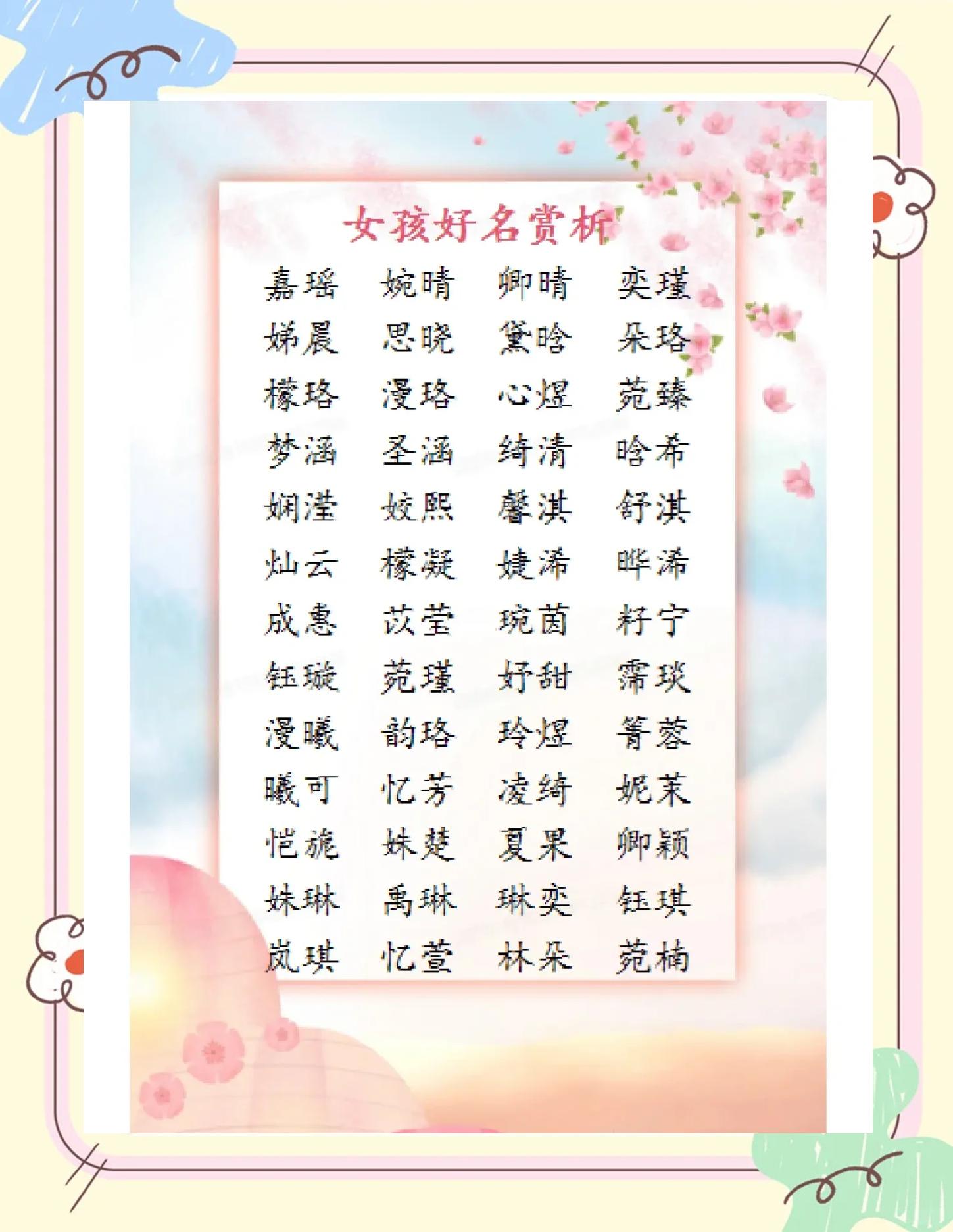 2022年最火的女孩名字(2022年最火的女孩名字两个字)