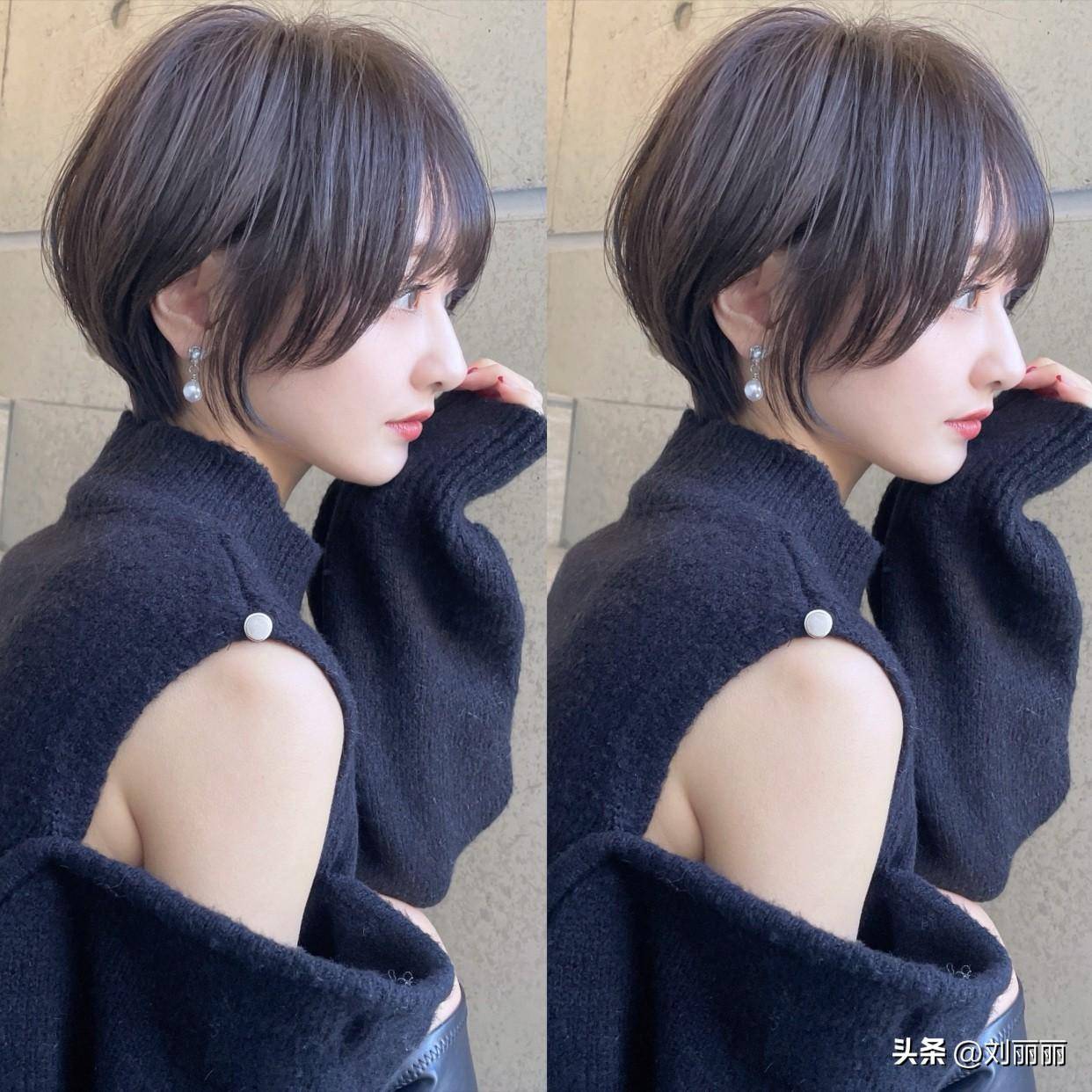 短碎发发型图片女(披肩短碎发发型图片女)
