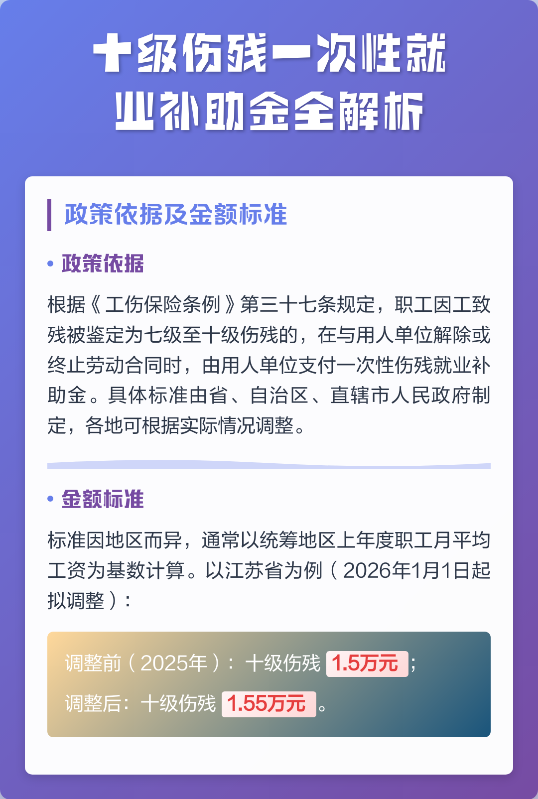 一次性就业补助金赔偿标准(工伤十级主动辞职能赔多少钱)