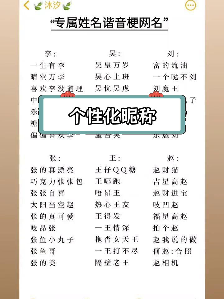 名字谐音梗(名字谐音梗生成器) 名字谐音梗(名字谐音梗生成器)